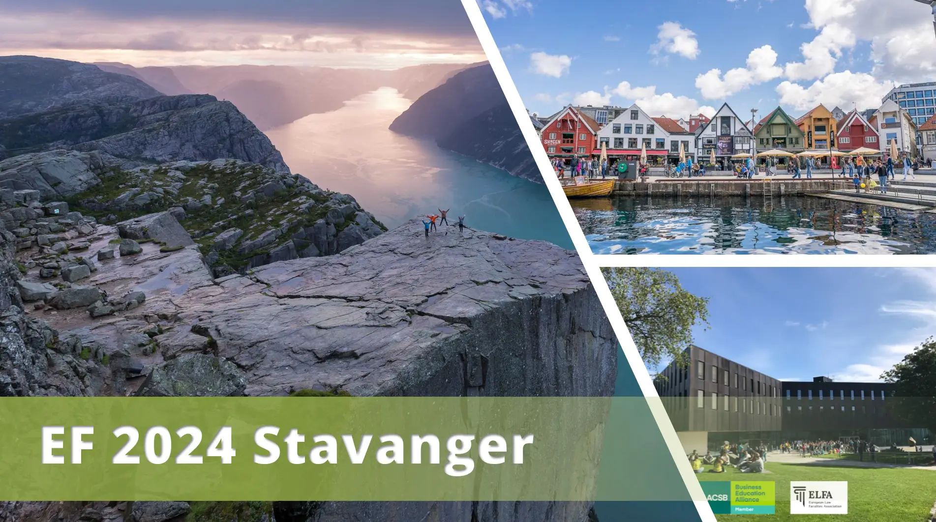 A collage of pictures from Stavanger, Norway