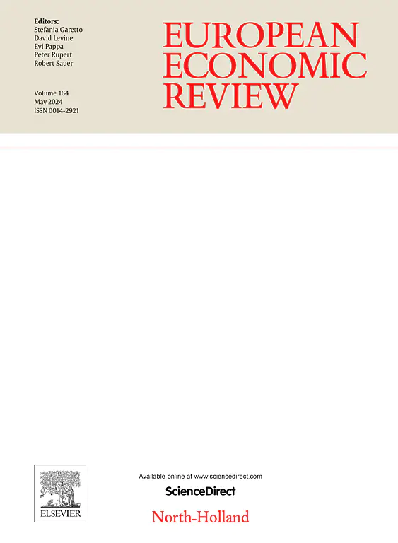 Cover image of the European Economic Review.