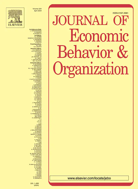 A cover image of the Journal of Economic Behaviora and Organization.